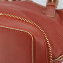 Chloe Hand Bag Leather Red Gold Auth BA11654-15