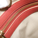 Chloe Hand Bag Leather Red Gold Auth BA11654-18