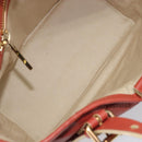 Chloe Hand Bag Leather Red Gold Auth BA11654-11