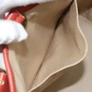 Chloe Hand Bag Leather Red Gold Auth BA11654-23