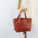 Chloe Hand Bag Leather Red Gold Auth BA11654-24