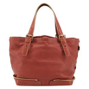 Chloe Hand Bag Leather Red Gold Auth BA11654-2