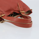 Chloe Hand Bag Leather Red Gold Auth BA11654-7