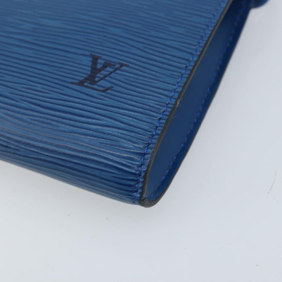 LOUIS VUITTON Epi Pochette Accessoires Pouch Blue M52985 LV Auth BA11656