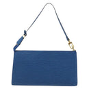 LOUIS VUITTON Epi Pochette Accessoires Pouch Blue M52985 LV Auth BA11656-2