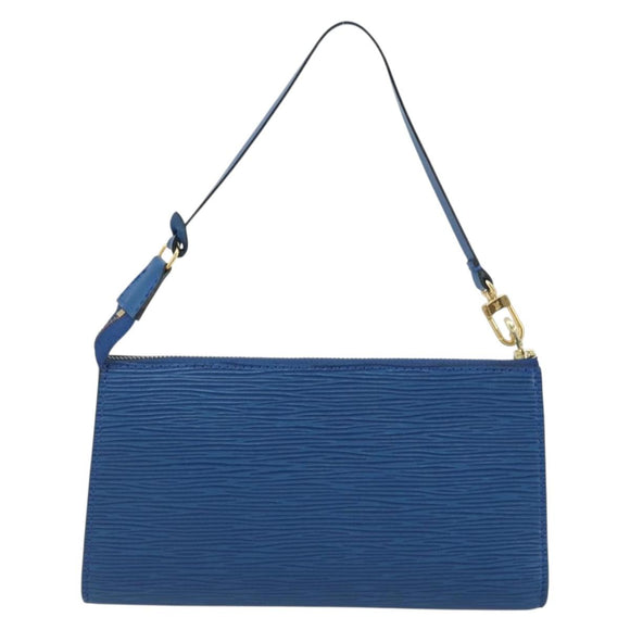 LOUIS VUITTON Epi Pochette Accessoires Pouch Blue M52985 LV Auth BA11656