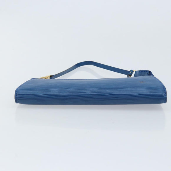 LOUIS VUITTON Epi Pochette Accessoires Pouch Blue M52985 LV Auth BA11656