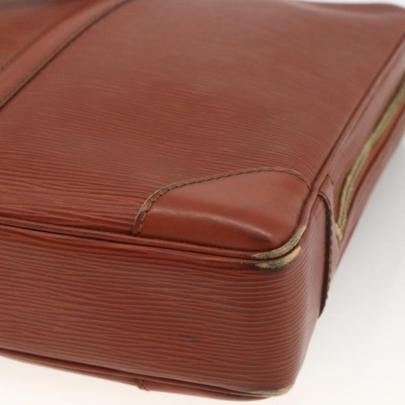 LOUIS VUITTON Epi Porte Documents Voyage Business Bag Brown M54478 Auth BA11658
