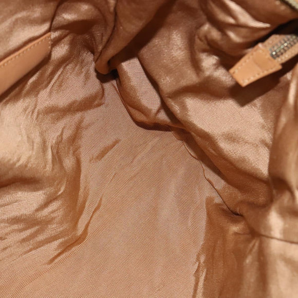 BALLY Hand Bag Leather Brown Gold Auth BA1166