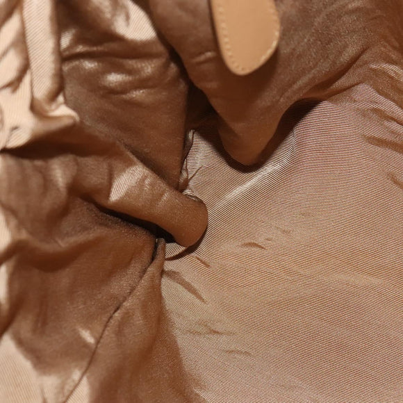 BALLY Hand Bag Leather Brown Gold Auth BA1166