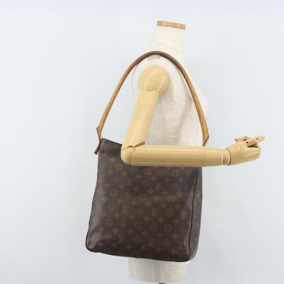 LOUIS VUITTON Monogram Looping GM Shoulder Bag M51145 LV Auth BA11661