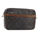 LOUIS VUITTON Monogram Compiegne 23 Clutch Bag M51847 LV Auth BA11663-1