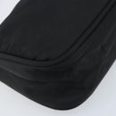 PRADA Accessory Pouch Nylon Black Silver Auth BA11668-14