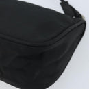 PRADA Accessory Pouch Nylon Black Silver Auth BA11668-15