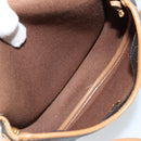 Christian Dior Honeycomb Canvas Shoulder Bag PVC Black Gold Auth BA11669-12