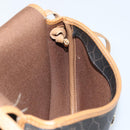 Christian Dior Honeycomb Canvas Shoulder Bag PVC Black Gold Auth BA11669-18