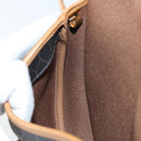 Christian Dior Honeycomb Canvas Shoulder Bag PVC Black Gold Auth BA11669-19