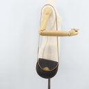 Christian Dior Honeycomb Canvas Shoulder Bag PVC Black Gold Auth BA11669-20