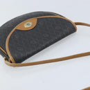 Christian Dior Honeycomb Canvas Shoulder Bag PVC Black Gold Auth BA11669-6