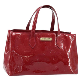 LOUIS VUITTON Monogram Vernis Wilshire PM Bag Pomme D'amour M93642 Auth BA11677
