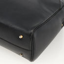 Christian Dior Hand Bag Leather Black Gold Auth BA11678-9