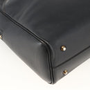 Christian Dior Hand Bag Leather Black Gold Auth BA11678-14