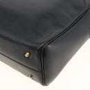 Christian Dior Hand Bag Leather Black Gold Auth BA11678-15