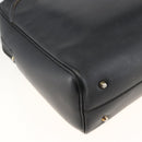 Christian Dior Hand Bag Leather Black Gold Auth BA11678-16