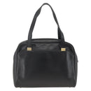 Christian Dior Hand Bag Leather Black Gold Auth BA11678-2