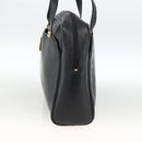 Christian Dior Hand Bag Leather Black Gold Auth BA11678-4