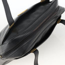 Christian Dior Hand Bag Leather Black Gold Auth BA11678-6