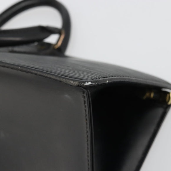 LOUIS VUITTON Epi Sac Triangle Hand Bag Black M52092 LV Auth BA11684