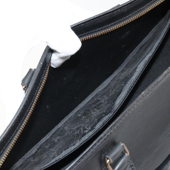 LOUIS VUITTON Epi Sac Triangle Hand Bag Black M52092 LV Auth BA11684
