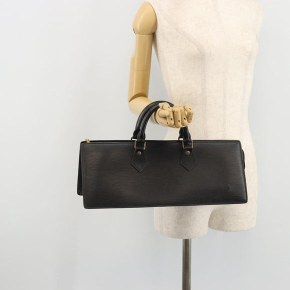 LOUIS VUITTON Epi Sac Triangle Hand Bag Black M52092 LV Auth BA11684