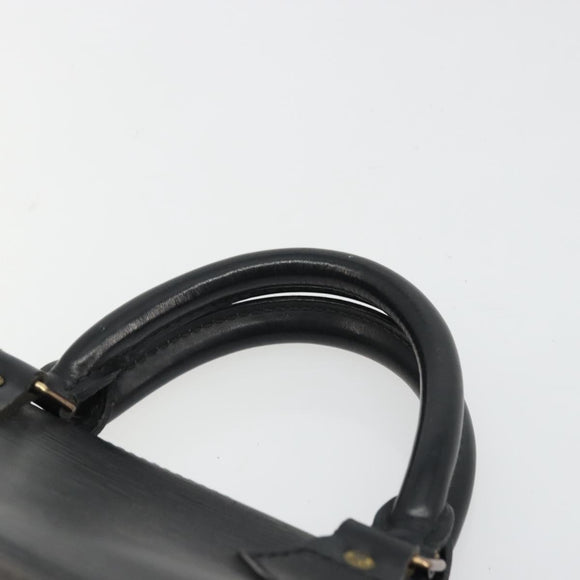 LOUIS VUITTON Epi Sac Triangle Hand Bag Black M52092 LV Auth BA11684