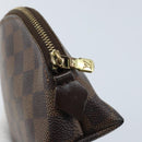 LOUIS VUITTON Damier Ebene Pochette Cosmetic PM Pouch N47516 LV Auth BA11689-8