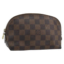 LOUIS VUITTON Damier Ebene Pochette Cosmetic PM Pouch N47516 LV Auth BA11689-1