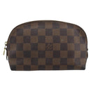 LOUIS VUITTON Damier Ebene Pochette Cosmetic PM Pouch N47516 LV Auth BA11689-13