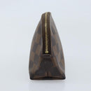 LOUIS VUITTON Damier Ebene Pochette Cosmetic PM Pouch N47516 LV Auth BA11689-3