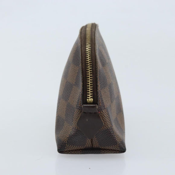 LOUIS VUITTON Damier Ebene Pochette Cosmetic PM Pouch N47516 LV Auth BA11689