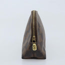 LOUIS VUITTON Damier Ebene Pochette Cosmetic PM Pouch N47516 LV Auth BA11689-4