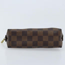 LOUIS VUITTON Damier Ebene Pochette Cosmetic PM Pouch N47516 LV Auth BA11689-6