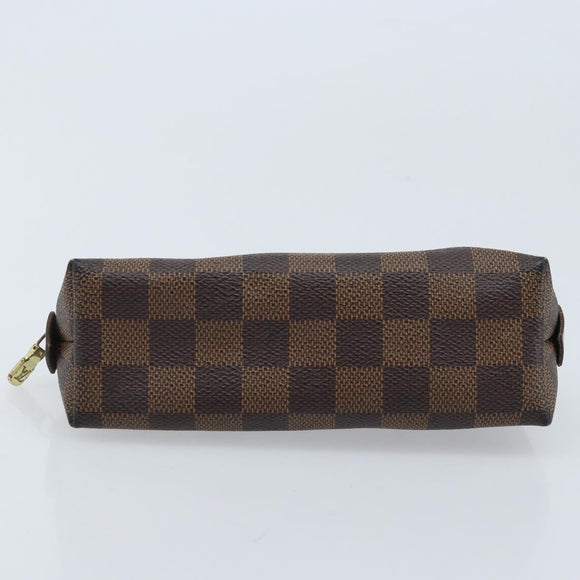 LOUIS VUITTON Damier Ebene Pochette Cosmetic PM Pouch N47516 LV Auth BA11689