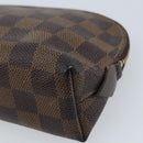 LOUIS VUITTON Damier Ebene Pochette Cosmetic PM Pouch N47516 LV Auth BA11689-7