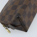 LOUIS VUITTON Damier Ebene Pochette Cosmetic PM Pouch N47516 LV Auth BA11689-14