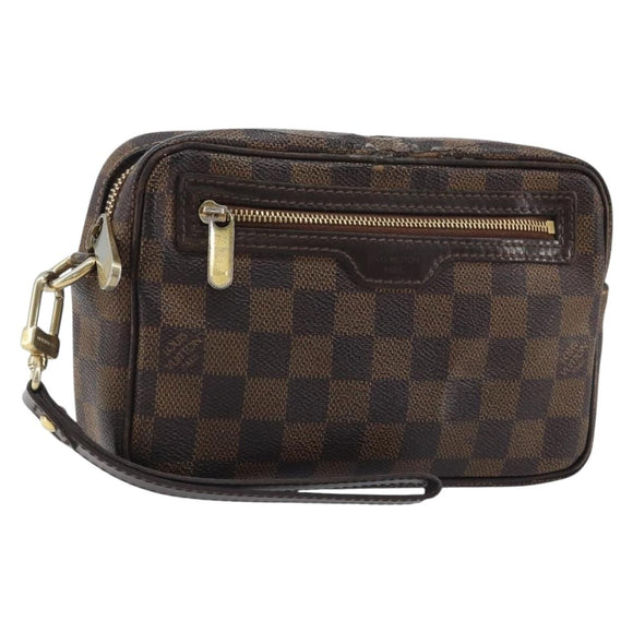 LOUIS VUITTON Damier Ebene Pochette Billets Macau Clutch Bag N61739 Auth BA11690