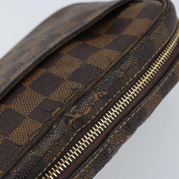LOUIS VUITTON Damier Ebene Pochette Billets Macau Clutch Bag N61739 Auth BA11690