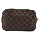 LOUIS VUITTON Damier Ebene Pochette Billets Macau Clutch Bag N61739 Auth BA11690-2