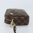LOUIS VUITTON Damier Ebene Pochette Billets Macau Clutch Bag N61739 Auth BA11690-4