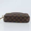 LOUIS VUITTON Damier Ebene Pochette Billets Macau Clutch Bag N61739 Auth BA11690-6